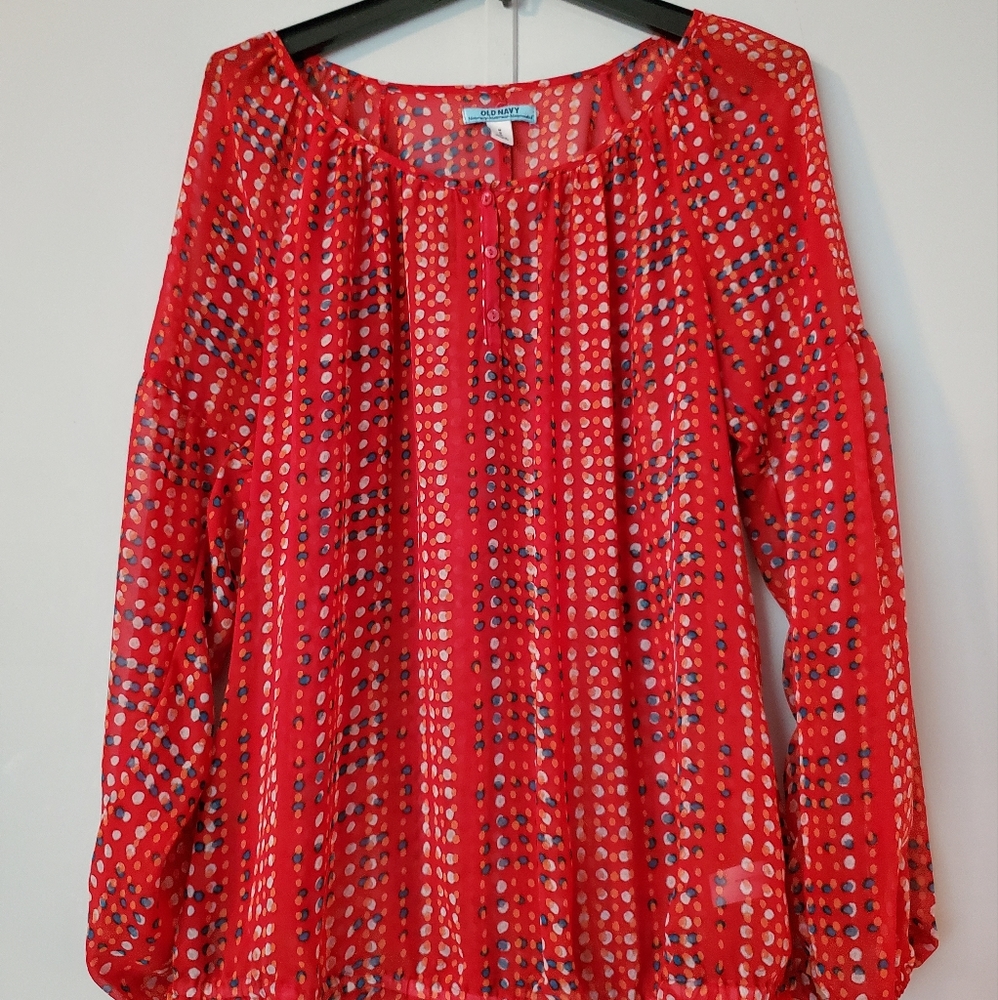 Sheer Maternity Blouse